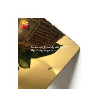 JYFM007 Factory Wholesale 304 Gold Mirror Finished Color Decorative Stainless Steel photo-3