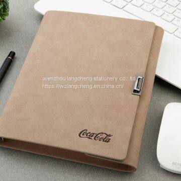2020 New 6 Ring Bind Notebook Custom a5 Planner Kraft Diary Calendar Card Holder Logo Printing Notebook photo-2