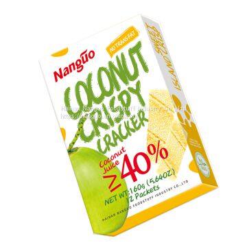 160g Sweet Coconut Crispy Cookies Biscuit Crackers Healthy Wafer Biscuits photo-5
