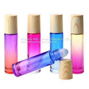 3ml 5ml 10ml Colorful glass bottle with ball for essential oil or perfume