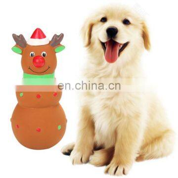 HQP-WJ115 HongQiang Christmas Series Dog Chewing Toy Santa Claus Milu Deer Teeth Grinding Teeth Clean Natural Latex New