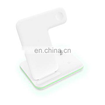 Amazon Top Seller Wireless Charging Docking Station 3 in 1 Wireless Charger for Phone Watch Earphone 2020 photo-4