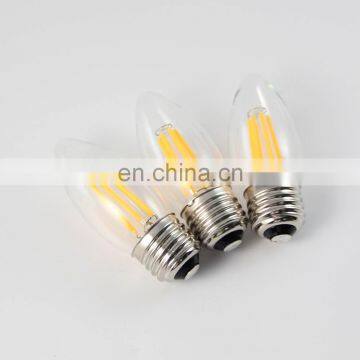 filament clear/frosted/milky/silver/amber e14 E26/E27/B22 led filament bulb e27 c35