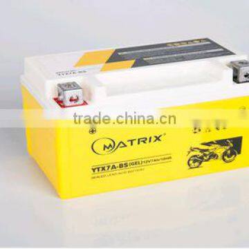 Cheapest Sealed lead acid YTX7A-BS 12v 7ah Maintenance Free Motorcycle Battery