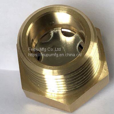 NPT MALE THREAD BRASS OIL SIGHT GLASS photo-2
