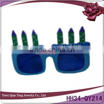 Funny birthday plastic party glasses with candle