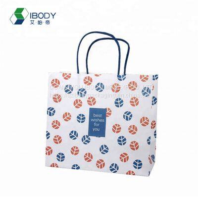 Custom logo brown craft packaging gift recycling bag kraft paper shopping bag with handle