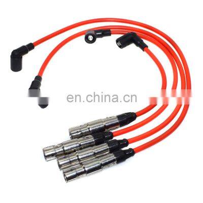 Free Shipping!4Pcs New Ignition Spark Plug Wire For For VW Beetle Golf Jetta 2.0L 27588