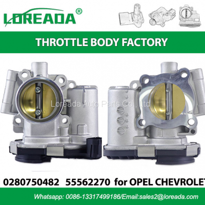 LOREADA OEM 0280750482 55562270 Throttle Body Assembly For Opel C hevrolet Aveo Cruze Volt 1.2 1.4L Throttle Valve Car Accessories