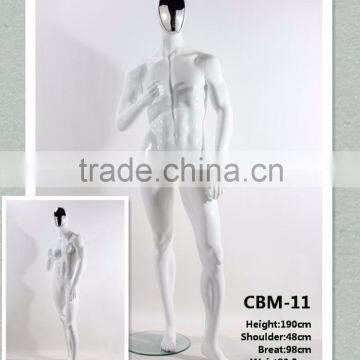 Abstract fiberglass realistic men mannequin standing