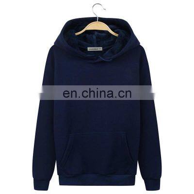 100% cotton sweater Customized terry long-sleeved plus velvet padded hoodie