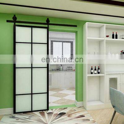 Hidden aluminium barn door glass sliding door roller for house