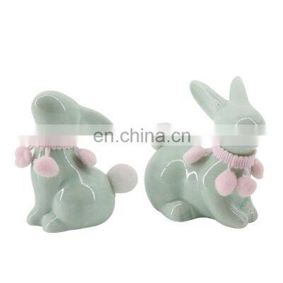 nordic home decor ceramic rabbit shape ornaments show pieces for decoration