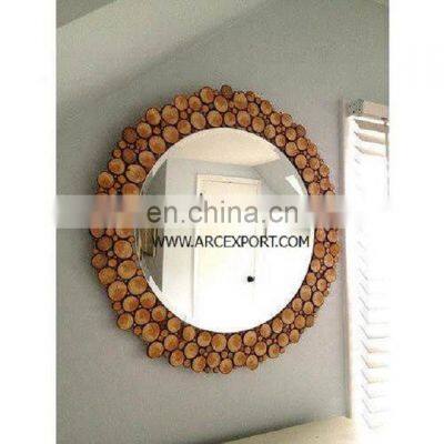 Wooden Rectangle Large Wall Mirror photo-5