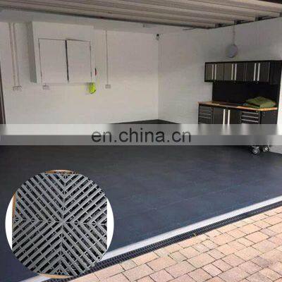 CH The Latest Elastic Removeable Easy To Clean Anti-Slip Oil Resistant Non-Toxic Square 40*40*3cm Garage Floor Tiles