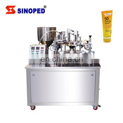 Factory Price Rotary Table Soft LDPE Tube Filler Automatic Cosmetics Dual Chamber Tube Filling Machine for Hand Cream