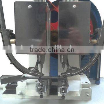 HAS VIDEO 195 Cycles 2 Heads Electric Paper Bag,Non Woven Bag,Shopping Bag Semi Automatic Eyelet Punch Machine photo-3