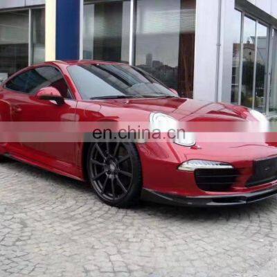 V Style Carbon Fiber Front Lip Side Skirts Rear Diffuser Spoiler Wing Body Kits For Porsche Carrera 911 991.1 2012-2016 photo-2