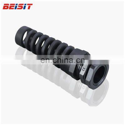 Screw End Strain Relief Device Ip68 Waterproof And Dustproof Nylon Cable Gland  For Cable Bending Protection