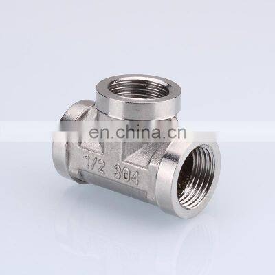 Super Whole Male Female Ttraight Nipple Stainless Steel 201 Threaded T Pipe Fitting photo-4