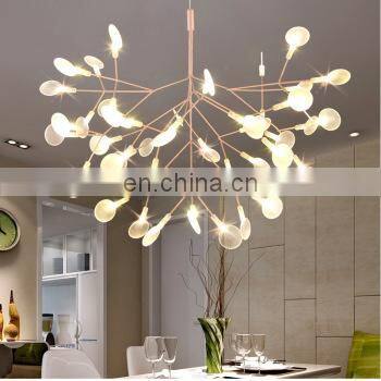 Nordic Pendant Lamps Tree Leaves Hanging Lights For Living Bar Coffee Indoor Decorative LED Pendant Light Lamp