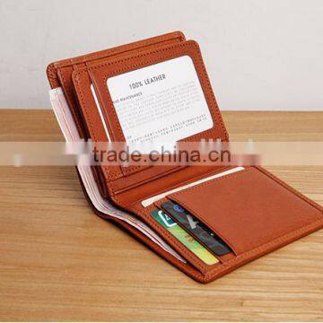 High Quality Vintage Style Genuine Leather Men's Bifold Wallet Small Wallet for Gifts photo-5