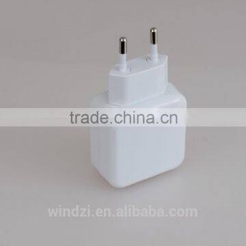 EU plug portable travel charger dual usb for mobile phone