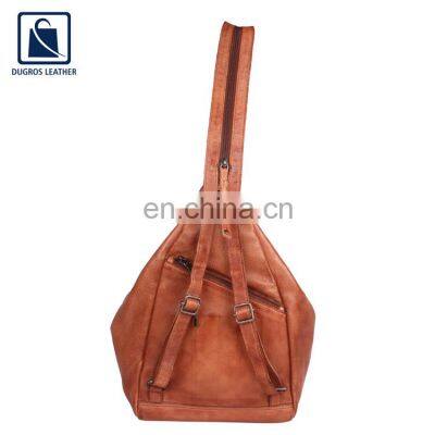 Wholesale Quantity Manufacturer of Hot Selling Luxury and Stylish Look Genuine Leather Unisex Backpack Bag