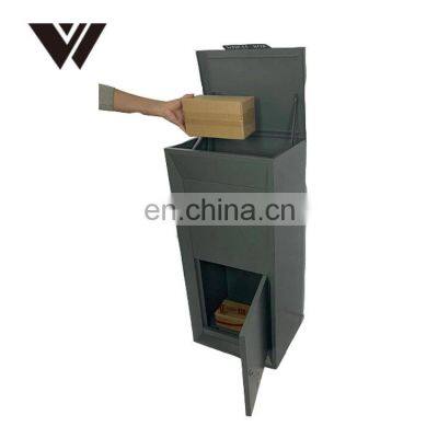 Customized Galvanized Steel Waterproof Vertical Top Access Sheet Metal Package Storage Parcel Letter Delivery Drop Box