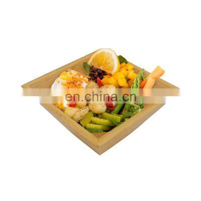 Bamboo wood salad mixing bowl serving wooden salad bowl set