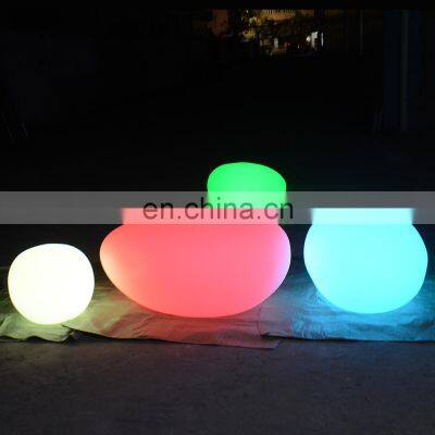 ball led light /30cm Waterproof cordless rechargeable Li battery operated PE LED solar ball stone light garden