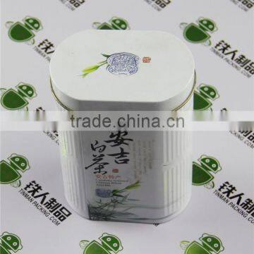 Empty small metal tin plate box tieguanyin tea tin case