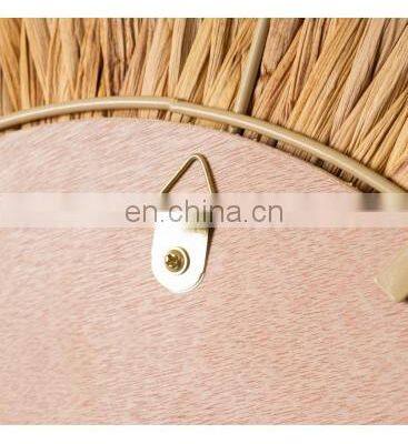 Hot Selling Rustic Water Hyacinth Mirror Boho Straw Wall Vintage Decoration High Quality Vietnam Supplier