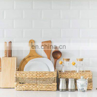 Hot Sale Natural Material Water Hyacinth Mixed Seagrass Storage Basket Wholesale High Quality Vietnam Cheap photo-3