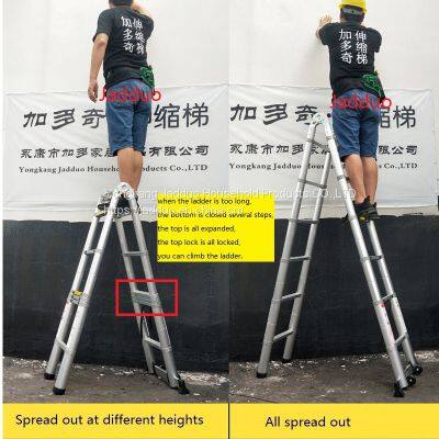 Full Aluminum 2 In 1 Telescopic Ladder