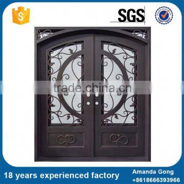 Top Quality Best Selling Double Wrought Iron Inserts For Entry Doors photo-6