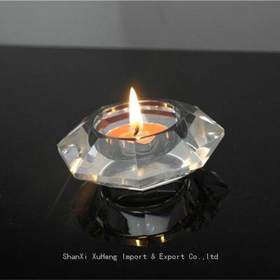 Wholesale Clear K9 Wedding Decoration Crystal Candelabra Etched Round Votive Glass Candle Holder For Home Decoration photo-3