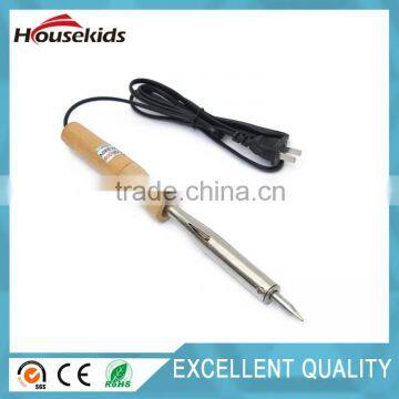 Wooden handle Electrical soldering iron, Long life tip solder