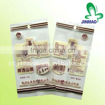 Printed opp header plastic bag