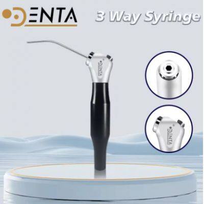 Black Dental Air Water 3 Triple three Way Syringe Handpiece with 2 Nozzles Tips Tubing Tubes For KAVO SIRONA ,FONA clean Tools