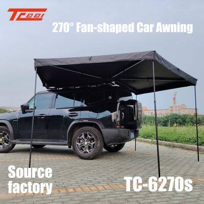 Car side 270° Awning Rotating Sky Curtain canopy car mounted aluminum alloy Oxford cloth camping rainproof sunshade