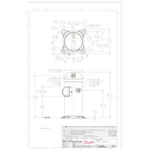 Danfoss HLM081T4LC6 Hermetic Scroll Compressor for Air Conditioning (Official Replacement: HLP081T4LC6) photo-2