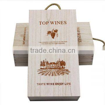 Fashion High Quality Natural Wood Wine Box photo-3