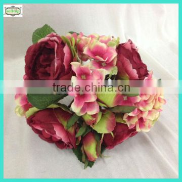 25cm hot sale artificial peony bouquet plastic flower bouquet