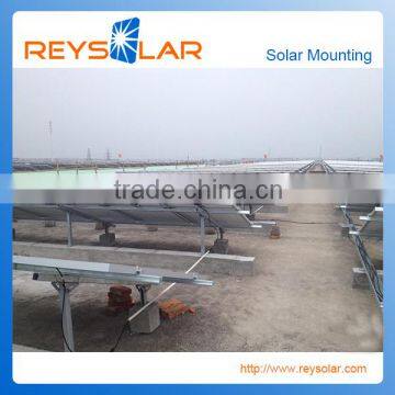 Concrete Flat Roof PV Solar Panel Anodized Aluminum Mounting Flat Roof Solutions photo-4