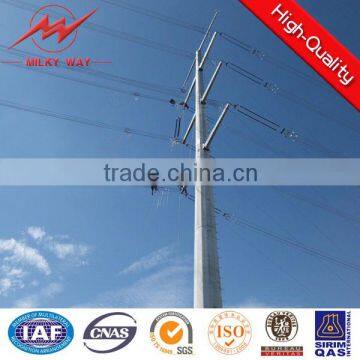 Q345 low voltage polygonal anticorrosive steel transmission electrical pole
