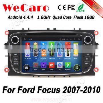 Wecaro WC-FU7608 Android 4.4.4 car dvd player indash for ford focus car gps navigation 2007 - 2010 BT gps 3g TV