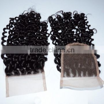 New arrival 3 part silk base lace closure, brazilian virgin 3 way part closure