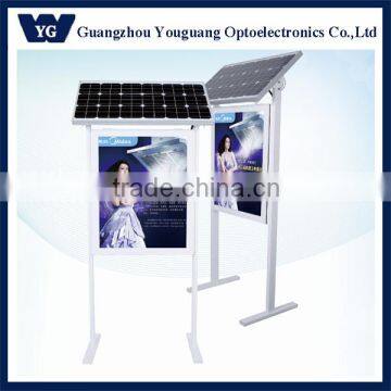 Outdoor floor standing advertising solar board light box, street light advertising light box