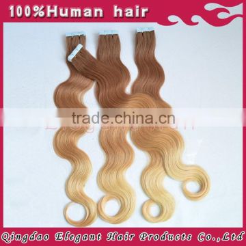 7A cheap blonde curly tape hair extensions